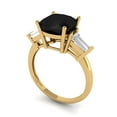 thumbnail image 2 of Three-Stone Engagement Ring for Women - 3ct Natural Onyx in 14K Yellow Gold Promise Ring, 2 of 6