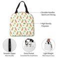 thumbnail image 3 of Yiaed Vegan Fruit Carrot Print Insulated Lunch Bag Reusable Cute Tote Lunch Box, Leakproof Cooler Lunch Bags for Work Office Travel School Picnic, 3 of 5