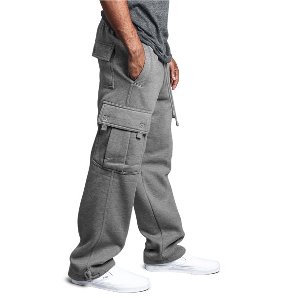 men's heavyweight fleece cargo sweatpants