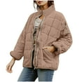 thumbnail image 2 of FDGIU Women's Lightweight Quilted Puffer Jacket - Long Sleeve Zip Up with Pockets, Loose Fit Warm Winter Casual Outerwear Coat, 2 of 7