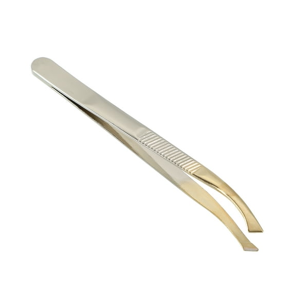 Unique Bargains Anti Slip Eyebrow Clip Gold Tone Silver Tone Eyebrow Clip for Women Eyebrow Combing 3.31"x0.28"
