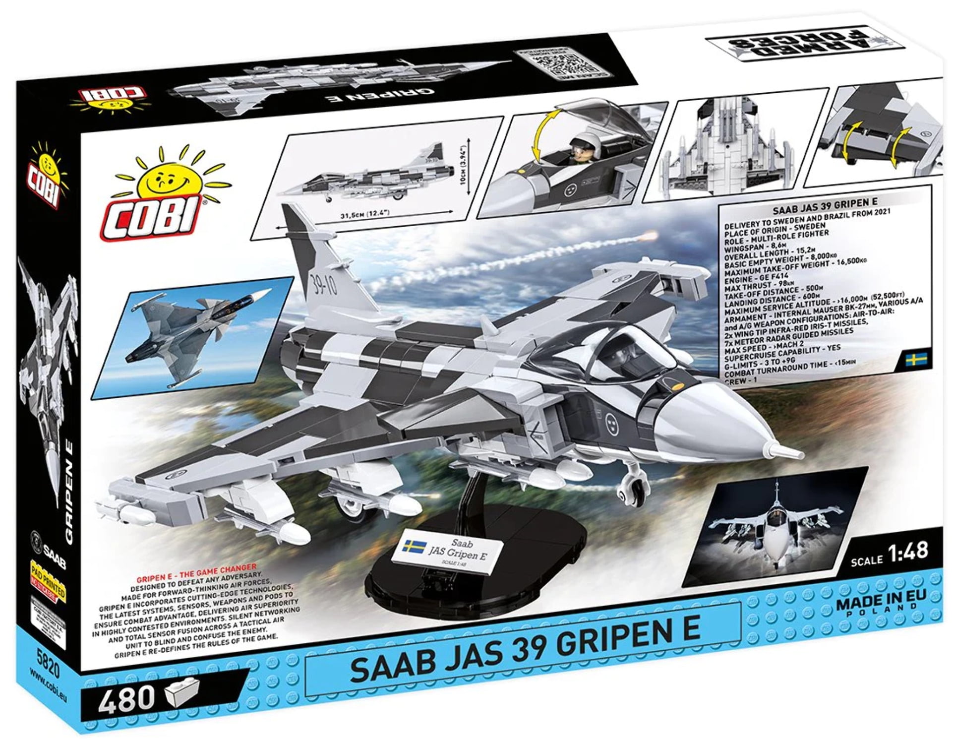 COBI SAAB JAS 39 GRIPEN E 1:48 グリペン Amazon.com: COBI Armed Forces SAAB JAS 39 Gripen E Plane