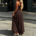 thumbnail image 6 of Blmnix Ladies Dresses Strapless Dress Corset Dress Tent Off The Shoulder Under Dresses Sleeveless Boat Neck Brown Maxi Adjustable Waist Sunmer Dresses for Women 2026 XL, 6 of 6