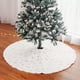 thumbnail image 4 of Falda de árbol de Navidad bordada de poliéster suave con diseño de pene blanco nieve rústico navideño Los 90cm, 4 of 8