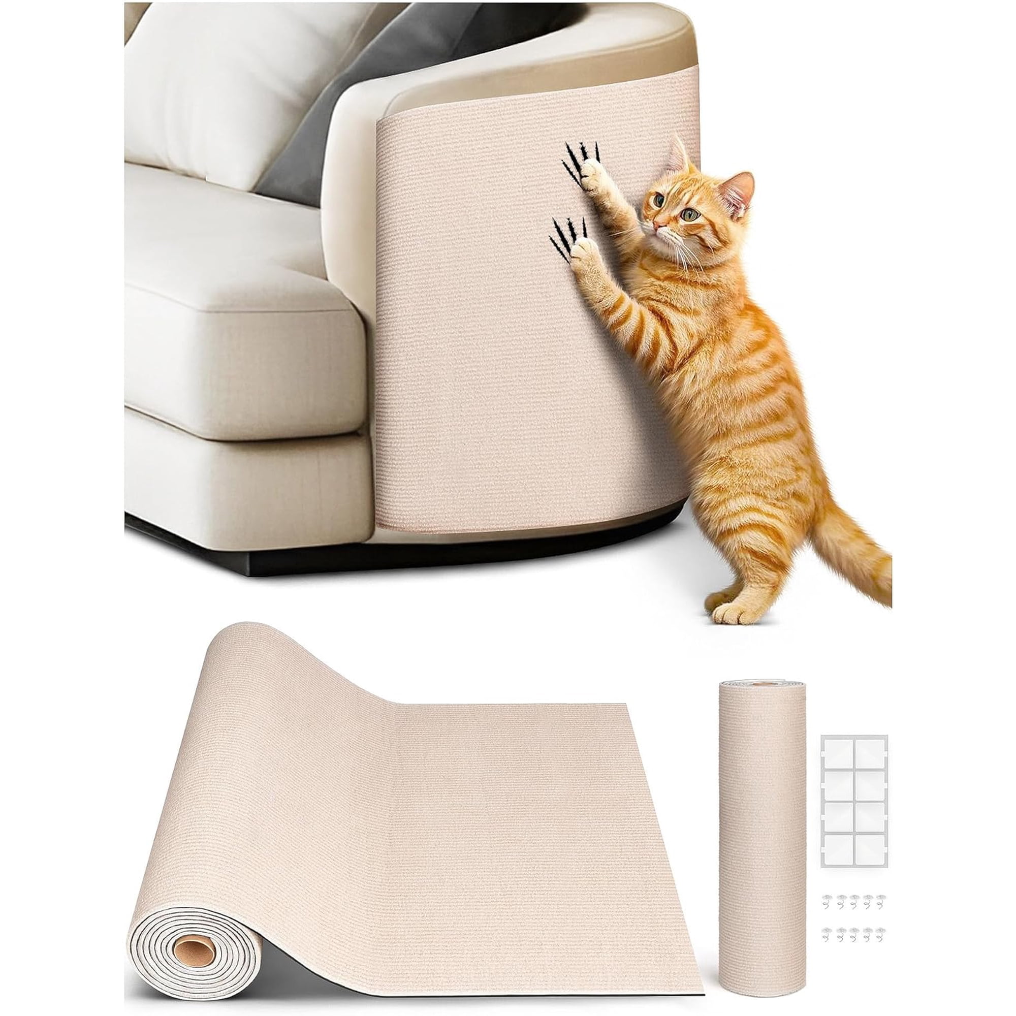 TLNNK 78.7 x15.8 Cat Scratch Furniture r - Beige