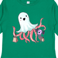 thumbnail image 4 of Inktastic Cute Ghost Octopus Trick or Treating with Bat Boys or Girls Long Sleeve Toddler T-Shirt, 4 of 5