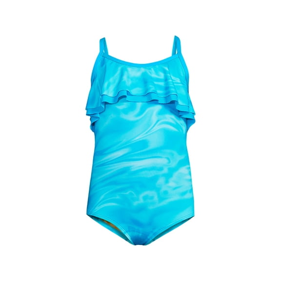 Lands' End Girls Ruffle One Piece Swimsuit