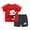 1-Red3631, variant on WOYY Toddler Boys Shorts Sets Summer Cartoon Animal Print Short Sleeve T-Shirt Shorts Outfits Fashion Kids Clothes, Sizes 2-3