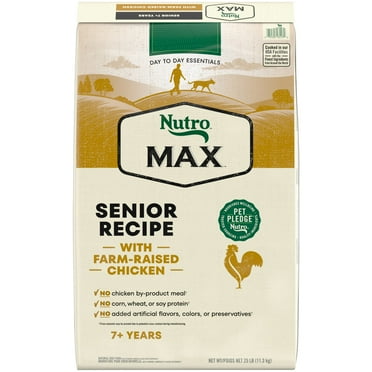 Nutro Max Senior Dry Dog Food With Farm-Raised Chicken, 25 Lb. Bag