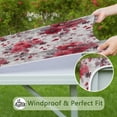 thumbnail image 6 of Pioneer Flower Floral Print Pattern Square Fitted Tablecloth with Elastic Edge,Square Table Cover,Washable Elastic Table Cover for Home Kitchen Party Decor 34"x34", 6 of 6