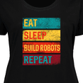 thumbnail image 4 of Inktastic Robotics Eat Sleep Build Robots Repeat Women's Plus Size T-Shirt, 4 of 5