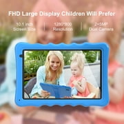 Kids Tablet, 10.1 inch Android 13 Tablet for Kids, 4GB RAM 32GB ROM 5000mAh Battery, Toddler Tablets with Bluetooth, WiFi, Parental Control, Dual Camera, Shockproof Case