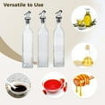 thumbnail image 6 of 3Pcs Coffee Syrup Dispensers, Vintage Decorative Glass Bottles, Oil and Vinegar Dispenser Set with Leak-Proof Lids, Pour Spouts for Coffee Syrup, Oil, Vinegar, Soy Sauce, 6 of 6
