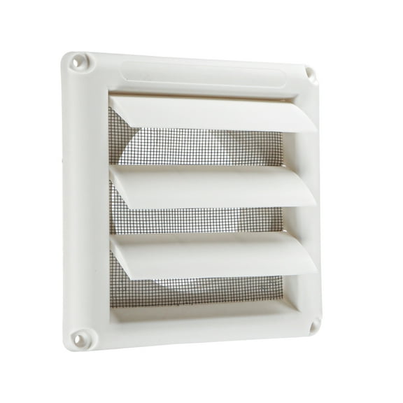 4" Dryer Vent Cover for Exterior Wall Vent Hood Outlet Airflow Vent Dryer Air Vent with Screen Includes 4 Screw for Easy Installation (White)