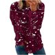 thumbnail image 2 of Puntoco moda mujer estampado manga larga cómoda transpirable cuello redondo camisa tops Puntoco Puntoco-2661, 2 of 8