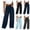 Dark Blue, variant on Womens Denim Wide Leg Sweatpants High Waisted Baggy Casual Pants Daily Travel Black 3XL
