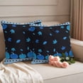 thumbnail image 2 of Blue Pumpkin Outdoor Waterproof Pillow Covers, Fall Thanksgiving Boho Geometric Check Decorative Square Throw Pillowcase Sofa Cushion Sham for Patio/Couch/Chair, 24"x24" 2 Pack, 2 of 8