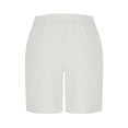 thumbnail image 4 of pstuiky Pantalones cortos para hombre, Pantalones cortos de playa de lino con cintura elástica y bolsillo de color liso para hombre Pantalones cortos deportivos para hombre, 4 of 6