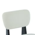 thumbnail image 4 of Christopher Knight Home Minimalist Upholstered Accent Chair Set of 2, Solid Wooden Base, Black+White, 4 of 9