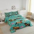 thumbnail image 3 of Erosebridal Teens Wildlife Horse Comforter Sets Queen Size,Teal Pink Bedding Queen Comforter Set,Flower Decor,Ultra Soft,3-Piece, 3 of 8