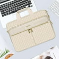 thumbnail image 3 of MOSISO Laptop Bag Briefcase for Women&Men Square Quilted Computer Messenger Bag Office Travel Business with 3 Pockets&Strap, 3 of 7