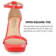 thumbnail image 4 of Journee Collection Womens Jeanne Slim Platform Ankle Strap Open Toe Pumps, 4 of 7