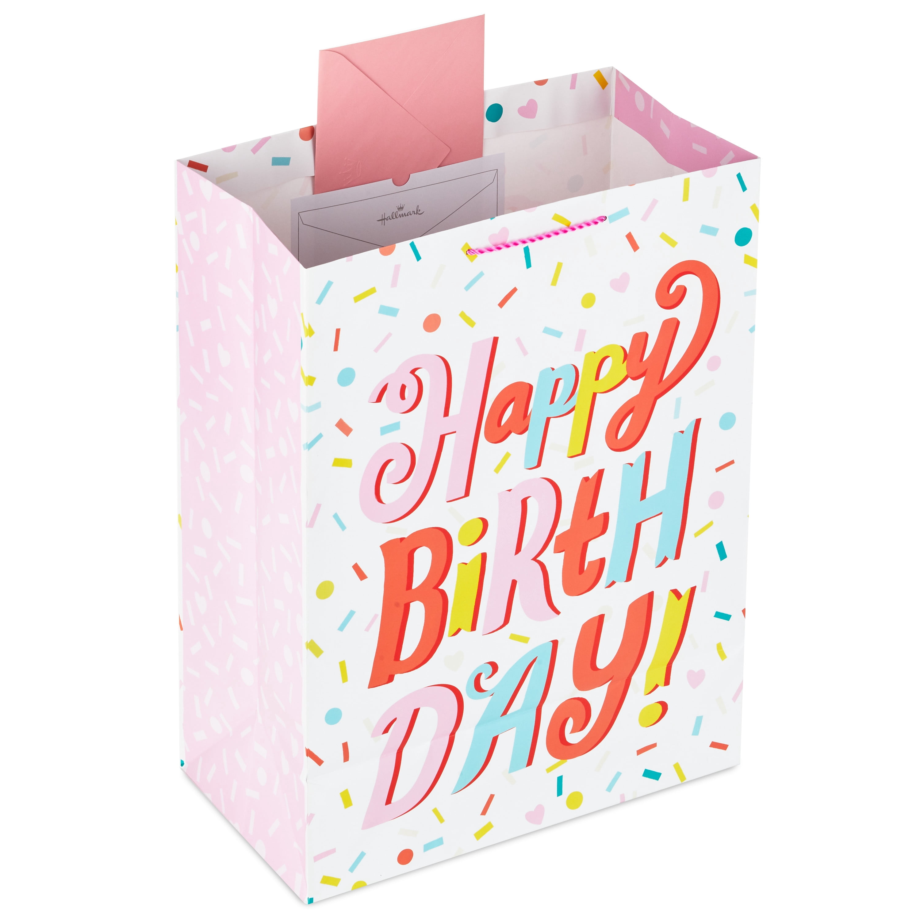 Hallmark Jumbo Gift Bag, Pink and Red Retro