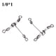 thumbnail image 5 of Pezas 10 Piezas Conjunte de Forma de T Drable T Swivels Conectores Conectores de Pesca Accesorios 1/0x1, 5 of 8