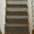thumbnail image 5 of FAMTKT Stair Treads for Wooden Steps Indoor, 30x8" Carpet Stair Treads for Wood Stairs, Stair Runners for Kids Elders and Pet, Absorbent Silent Staircase Carpet Adhesive Free Selfadhesive Stair Mat, 5 of 7