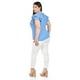 thumbnail image 3 of Blusa con volantes Roman Fashion / Tallas Extras, 1891 (Azul claro) azul 42, 3 of 5