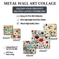 thumbnail image 4 of Designart "Joyful Blue Yellow Poppy Garden" Floral Wall Art Set Of 5 - Blue Cottage Hallway Metal Art Print Set, 4 of 6
