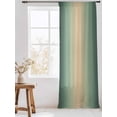 thumbnail image 3 of Sheer Curtains 108 Inches Long, Green Ombre Semi Sheer Curtains Light Filtering Window Treatment, Modern Yellow Gradient Farmhouse Art Privacy Voile Drapes for Living Room Bedroom 52x108 Inch, 3 of 7