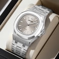 thumbnail image 2 of SKMEI Men Watch Quartz Mens Business Watch Luxury Easy to Read Date Waterproof Wrist Stainless Steel Watches for Men, 2 of 3