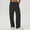 Black, variant on Ofreoo Pants for Women Flowy Casual Drawstring Waist Wide Leg Loose Casual Stripe Pants with Pocket