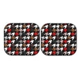thumbnail image 4 of Picia Houndstooth Green Red 2 Piece Car Windshield Sun Shade Foldable | Foldable Sun Shield for Front Window Blocks UV Rays and Keeps Your Vehicle Cool-Small, 4 of 7