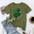thumbnail image 5 of Pompotops Blouse Décontractée pour Femmes Imprimée pour la Saint-Patrick à Manches Courtes et Col Rond, 5 of 5