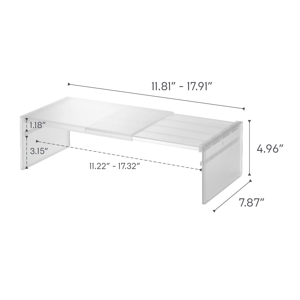 Yamazaki Home Two-Way Adjustable Refrigerator Shelf, White, Plastic, Expandable, Minimal Assembly