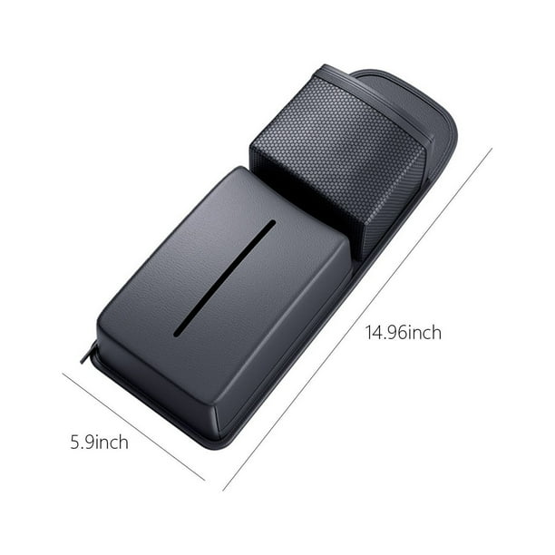 Herunwer Multi-Functional Car Tissue Box Holder and Storage Organizer Bag