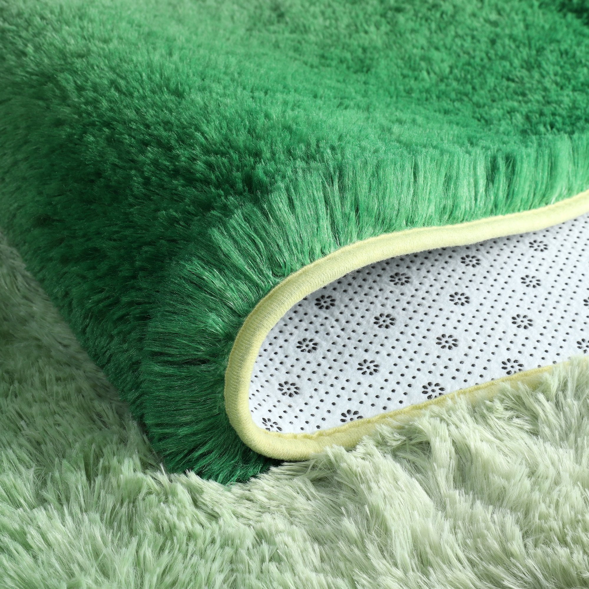 Junovo Gradient Modern Rugs Shaggy Rug Carpets for Bedroom, Living Room,Kids Room,4'x6',Gradient Green
