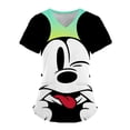 thumbnail image 5 of Ropa de hospital de bolsillo de Disney para mujer, uniforme de enfermera, camisetas para mujer, camisetas de Mickey para mujer 2023, camisetas con cuello en V, camisetas de Minnie Mouse, 5 of 5