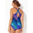 thumbnail image 2 of Swimsuits for All Women's Chlorine Resistant Crossback One Piece Swimsuit, 2 of 3