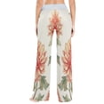 thumbnail image 5 of Women's Long Sleep Pants Home Pants Sleep Pants Wide-Leg Pants Design Elastic Fabric Casual Pants M Chrysanthemum Orange, 5 of 7
