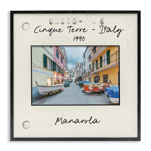 Stupell Industries Eclectic Vintage Travel Italy View Black Framed Giclee Art, 12 x 12, by Danita Delimont