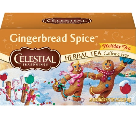 (2 Pack) Celestial Seasonings Herbal Tea, Gingerbread Spice, 20