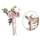 thumbnail image 4 of Respaldo de silla Flores con hojas Cintas Banco artificial Pew Floral Rosado Yuyangstore pasillo rosa, 4 of 8
