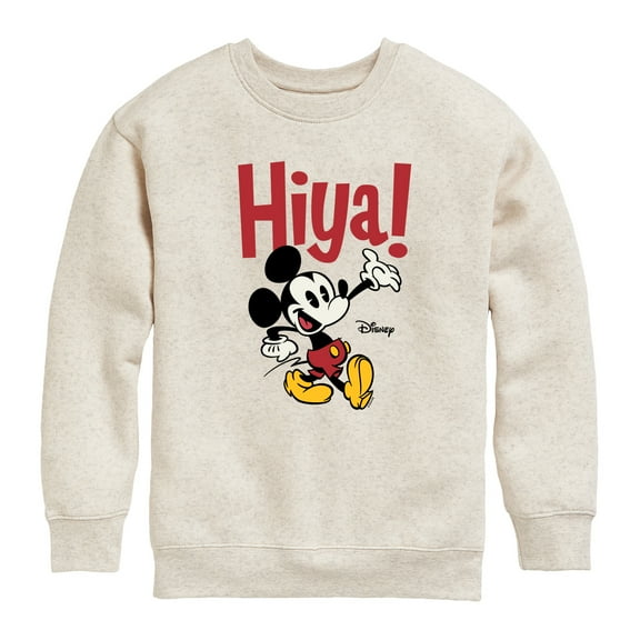 Disney - Mickey Mouse - Hiya! - Youth Crewneck Fleece Sweatshirt