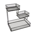 thumbnail image 4 of Cesta de frutas, cuenco, estante de encimera de cocina, mostrador de varios niveles, gran capacidad, cuenco para verduras, estante de almacenamiento negro, 4 of 8