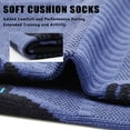 thumbnail image 2 of LWFBDTK Athletic Ankle Socks, Low Cut Cushioned Tab Sports Running Socks for Men & Women, 6 Pairs Blue (Size 7.5-11.5), 2 of 7