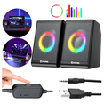 thumbnail image 2 of Bocinas Para Pc  Bloosom Computadora Escritorio Altavoz Rgb Subwoofer Negro, 2 of 4