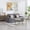 Grey, variant on Nolan Linen Fabric Loveseat with Pillows and Interchangeable Legs Grey